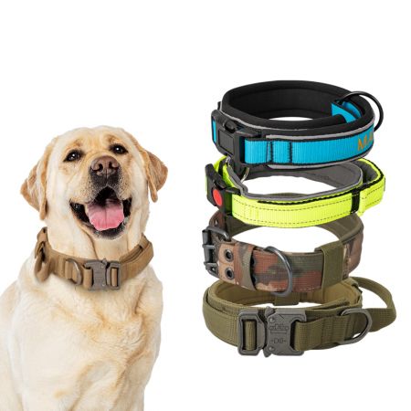 Custom Training Nylon Dog Collar - Custom Tactical Training Dog Necklace