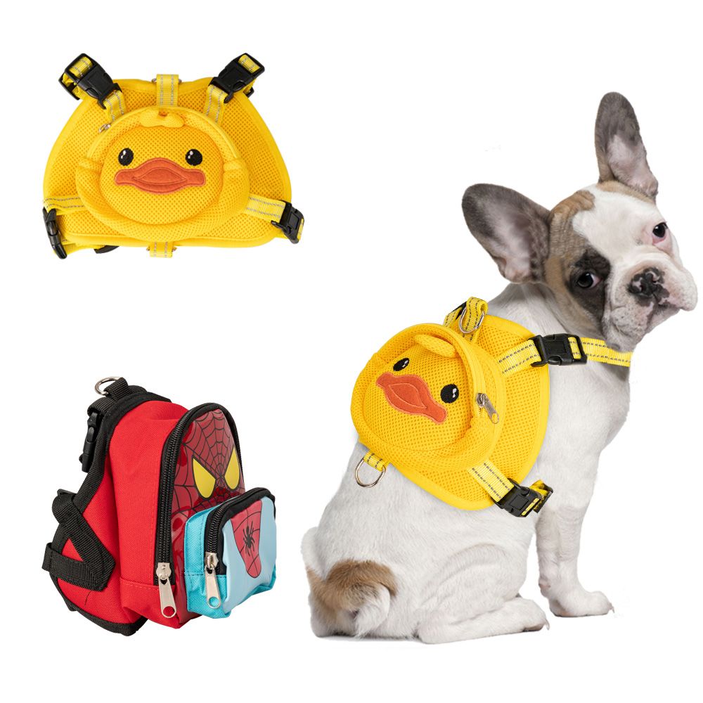 dog harness with removable saddlebags