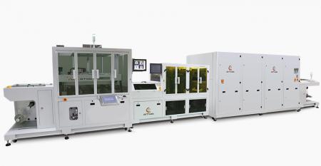 Fully Automatic CCD Registering Roll-to-Roll Screen Printing Line - Incorporated with unwinding + screen printer with CCD registering + Visual Inspection + Reel-to-Reel Standstill + IR Hot Air Dryer + Auto Winder connecting automatic production line