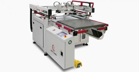 Opto-Electric High Precsion Screen Printer (medium size 600x700 mm) - Four-post structure assures screen up down height consistenceSliding table design features maximized operation space and more protective operation area.