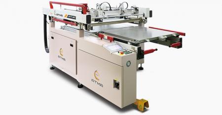 Twin Table Wet-film Plug-via Screen Printer - Twin table interchange in and out, one table at printing position, another table offloading / loading to match perfectly and achieve requirement for quick production.