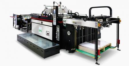 SPS全自动双流式停止缸丝网印刷机（MAX。纸张：双流520x500mm，单流750x1060mm，4柱屏幕电梯，旗舰型号）