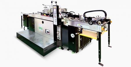 SPS全自動ツインフローSTOPシリンダースクリーン印刷機（最大シート：ツインフロー550X267mm、シングルフロー550X750mm、チルトスクリーンリフト、プライムラインラグジュアリークラス）
