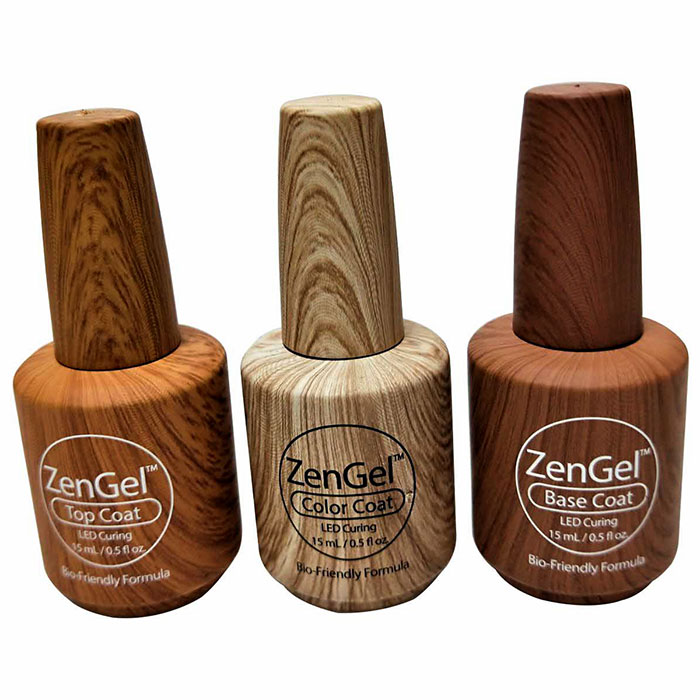 15ml customized glass bottle with wood grain design.