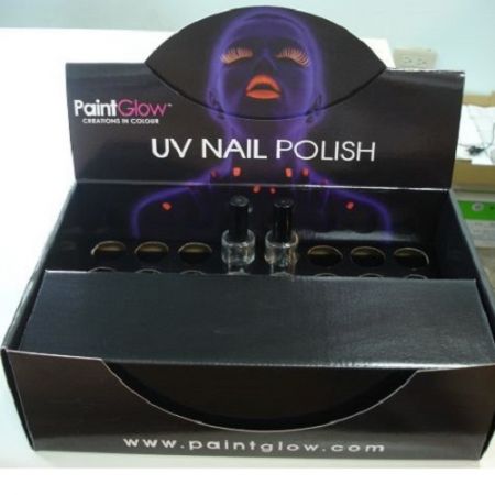 Custom-made display box for nail polish bottles