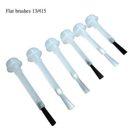 Nail Polish Brushes (Flat Sticks) for Glass Bottles with 13/415 neck