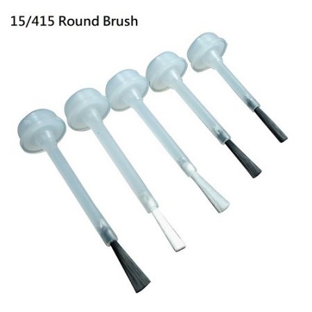 Nail Polish Brushes (Round Sticks) for Glass Bottles with 15/415 neck
