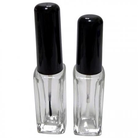10ml Rectangular Clear Glass Bottle with Cap and Brush (GH26 602 - GH28 602)
