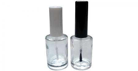 12ml and 15ml Cylindrical Shaped Glass Nail Oil Bottles - 15ml Glass Nail Oil Bottle with Cap and Brush (GH03 649)