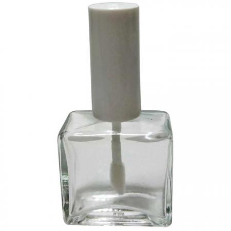 15ml Flat Square Glass Bottle with Lip Gloss Brush (GH03L 651)
