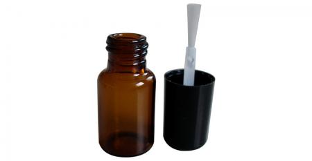 3ml Skin Care Serum and Nail Polish Amber Glass Tube Bottle - 3ml Nail Polish Amber Glass Bottle with Cap and Brush (GH24 663A)