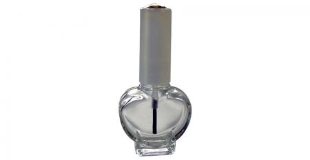 Bouteille de vernis à ongles en verre transparent en forme de cœur de 10 ml - GH04 677 : 10 ml de bouteilles de vernis à ongles en verre transparent en forme de cœur
