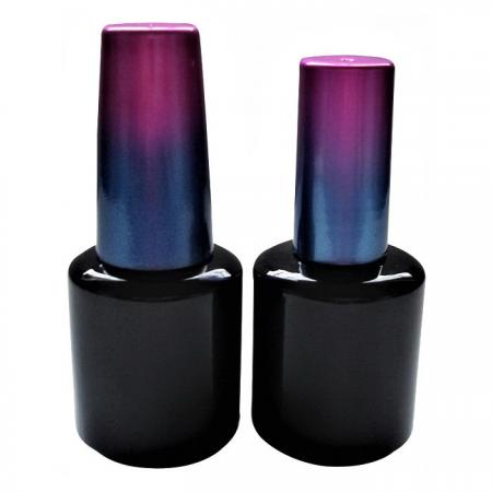15ml Black Glass Bottles with Two-colors Coated Cap (GH17P2 696BB - GH12P2 696BB)