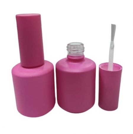 15ml Pink Glass Bottle with Pink Cap (GH12P 696PK)
