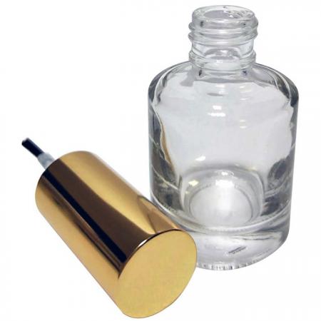 GH12A 696: 15ml Round Glass Bottle with Aluminum Cap