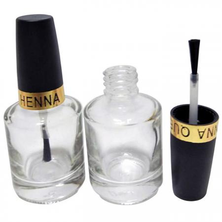 15ml Round Glass Nail Polish Bottle with Cap Brush (GH15H 696)