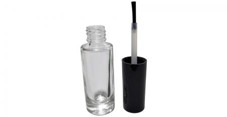 7毫升圓柱形透明玻璃指甲油瓶含蓋刷 - 7毫升圓形透明玻璃指甲油瓶