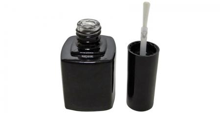 10ml quadratische leere Glasflasche zum Einweichen von Gel-Nagellack mit Pinsel - GH03 719BB: 10 ml quadratische Glasgel-Nagellackflasche mit Kappe und Pinsel