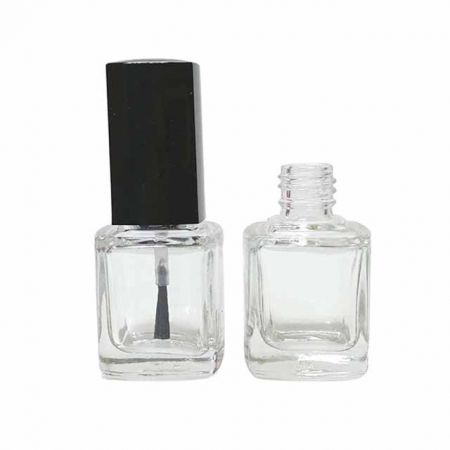 10ml Square Glass Bottle - GH23 719: 10ml Square Glass Bottle with Square Cap and Brush