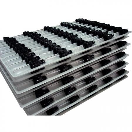 Assembled Tamper Evident Droppers On Trays