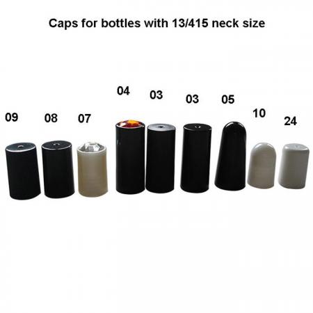 Nagellak plastic doppen voor glazen flessen met 13/415 hals