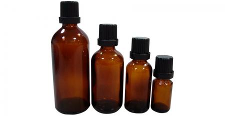 Frasco de vidro de óleo essencial farmacêutico com tampa - Frascos de vidro de óleo essencial farmacêutico de 10 ml a 250 ml com tampa plástica inviolável