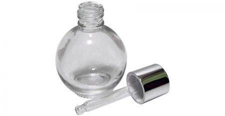 3ml to 30ml Round Glass Cosmetic Oil Dropper Bottles - GH664D: 15ml Ball Shaped Glass Cosmetic Oil Dropper Bottle