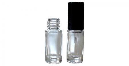 Bouteilles en verre de vernis à ongles 3 ml ~ 5 ml - GH08 666: 3ml Cylindrical Shaped Clear Glass Nail Polish Bottle