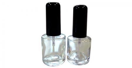Bouteilles en verre de vernis à ongles 6 ml ~ 10 ml - GH26 612 - GH26 660: 10ml and 8ml Round Shaped Clear Glass Nail Polish Bottle