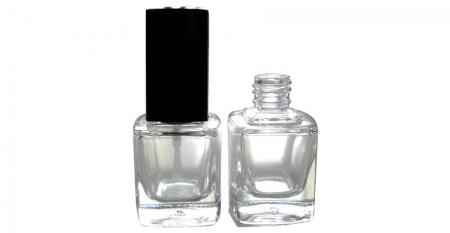 Nail Glass Bottles with 13/415 Neck - 10ml Square Glass Bottle with 13/415 Neck Size