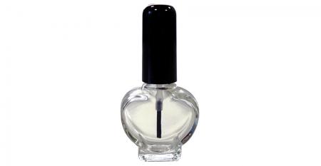 Other Shaped Glass Nail Polish Bottles - GH26 677: 10ml Heart Shaped Clear Glass Nail Polish Bottle with Cap and Brush