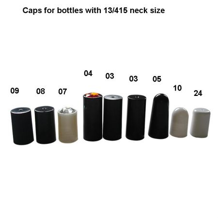 Nail Polish Plastic Caps for Glass Bottles with 13/415 neck