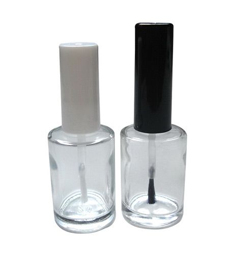 Botella de vidrio cilíndrica para uñas de 15 ml