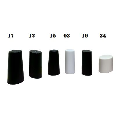 Nail Polish Plastic Caps in Matte Black or Matte White Colors