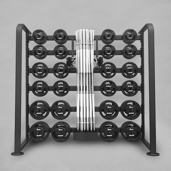 ชั้นวางชุดบาร์เบล STUDIO Weight Plates & Barbells Weight Lifting