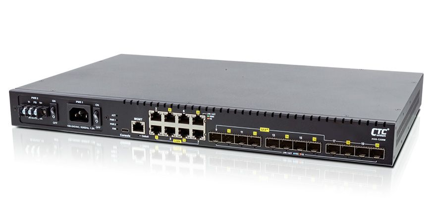 8x GbE RJ45 + 12x 10G SFP⁺ Commutateur Ethernet géré L2+