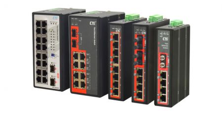 Industrial 16x/8x/4x RJ45 and 1x/2x SFP or SC/ST Fast Ethernet Switch - Industrial 16/8/4 RJ45 and 1/2 SFP or SC/ST Fast Ethernet Switch.