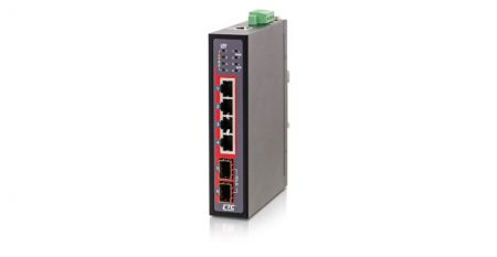 Industrial 4x RJ45 and 2x SFP Web Managed Fast Ethernet Switch - Industrial 4 RJ45 and 2 SFP Web Managed Fast Ethernet Switch.