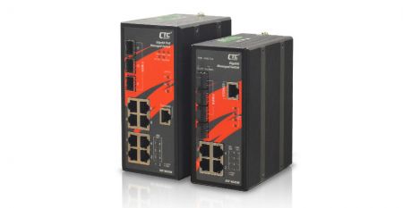 Industrial 8x/4x RJ45 and 3x/4x SFP Managed Gigabit Ethernet Switch (4KV Surge Protection) - Industrial 8/4 RJ45 and 3/4 SFP Managed Gigabit Ethernet Switch (4KV surge protection).