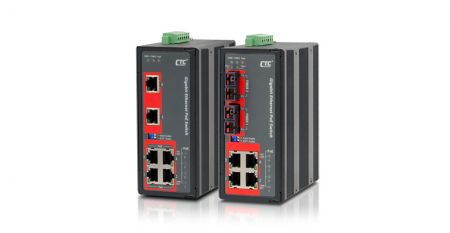 Industrial 6x/4x RJ45 and 2x SC Unmanaged Gigabit PoE Switch - Industrial 6x/4x RJ45 and 2x SC Unmanaged Gigabit PoE Switch