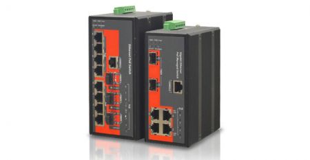 Industrial 8x/4x RJ45 and 3x/2x SFP Managed Gigabit PoE Switch - Industrial 8/4 RJ45 and 3/2 SFP Managed Gigabit PoE Switch.