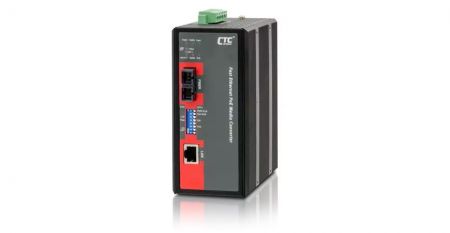 Industrial FE Media Converter with PoE - Industrial FE Media Converter with PoE PSE (30W, 12/24/48VDC)