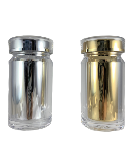 Acrylic Round Capsule Jar 100ml - B-100  Acrylic Capsule Jar