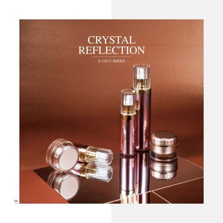 redondoForma Acrílico Cosméticos de lujo y cuidado de la piel
Envase- Serie de reflexión de cristal
