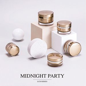 Round Acrylic Skincare Packaging - Midnight Party