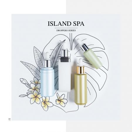 ECO PP & PET Droppers Cosmetic & Skincare packaging - Island SPA serie - Ecofriednly PP/PET Cosmetic Packaging Collection - Island Spa series