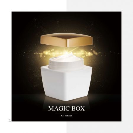 Imballaggio per cosmetici e cura della pelle di lusso in acrilico di forma quadrata - Serie Magic Box - Collezione di imballaggi cosmetici in acrilico di lusso - Scatola magica