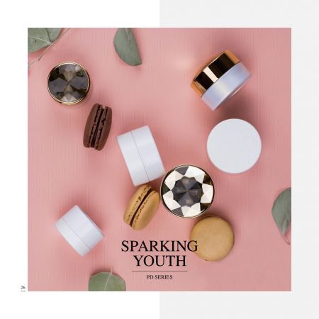 Round Shape ECO PET Cosmetic & Skincare packaging - Sparkling Youth serie - Cosmetic Packaging Collection - Sparkling Youth