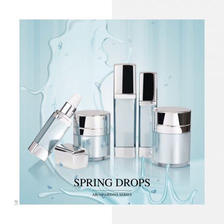 Imballaggio per cosmetici e cura della pelle in acrilico di lusso airless - serie Spring Drops - Collezione di imballaggi cosmetici -
Spring drops
