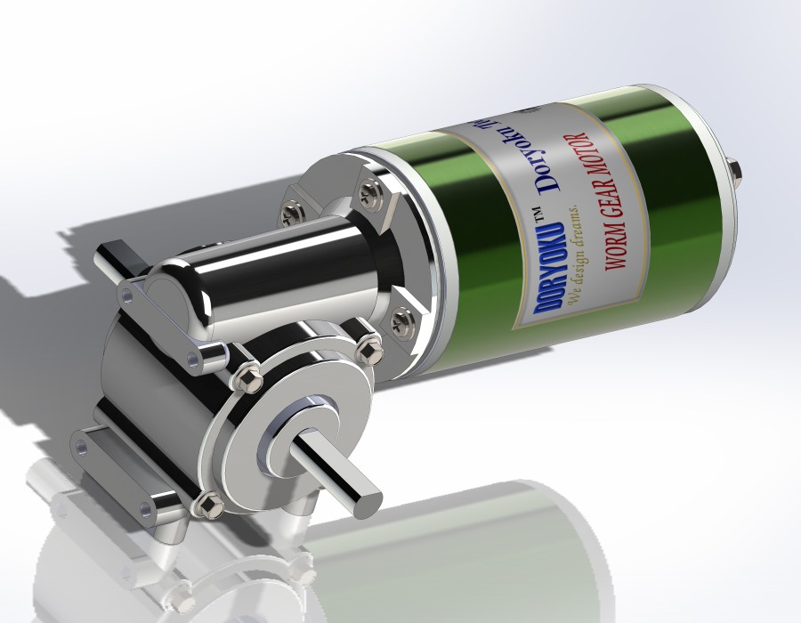 65mm Dc Worm Gear Motor Manufacturer Doryoku Tech